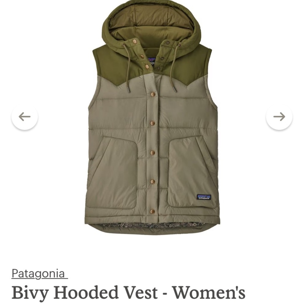 NWOT Patagonia hooded vest green XS - Picture 2 of 7